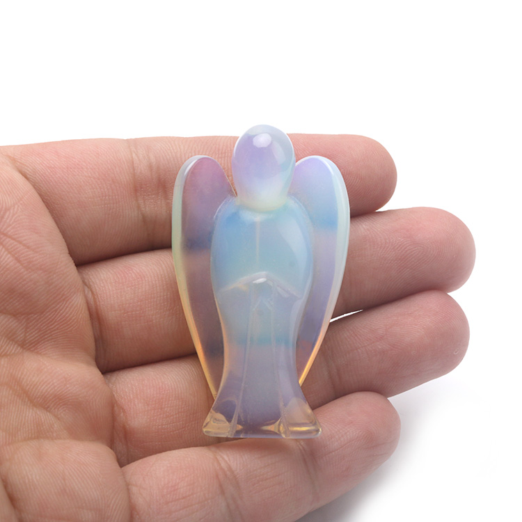 Opalite angel carving
