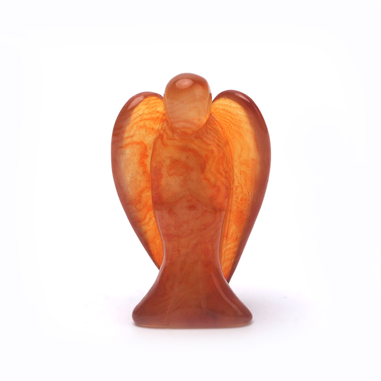 Red Carnelian  angel carving